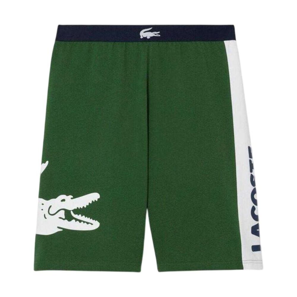 Lacoste Mens Fleece Lounge Shorts / Green